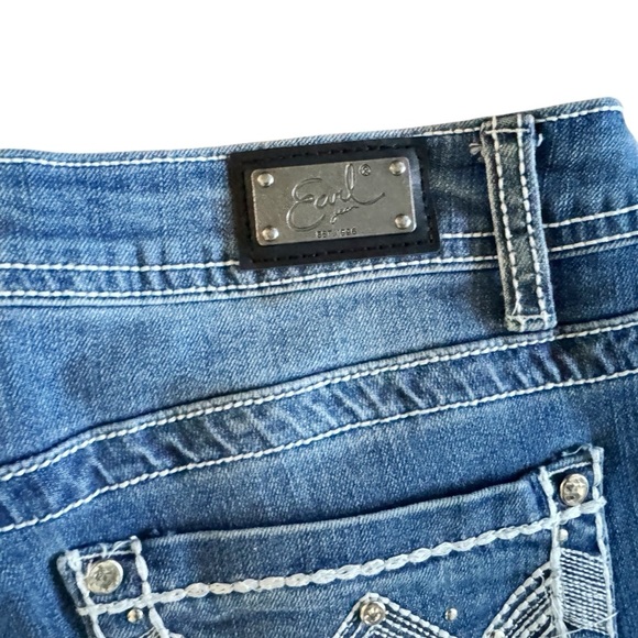 Earl Jean women’s jeans skinny mid rise 10P size 10 embellished pockets S554 - Picture 9 of 9
